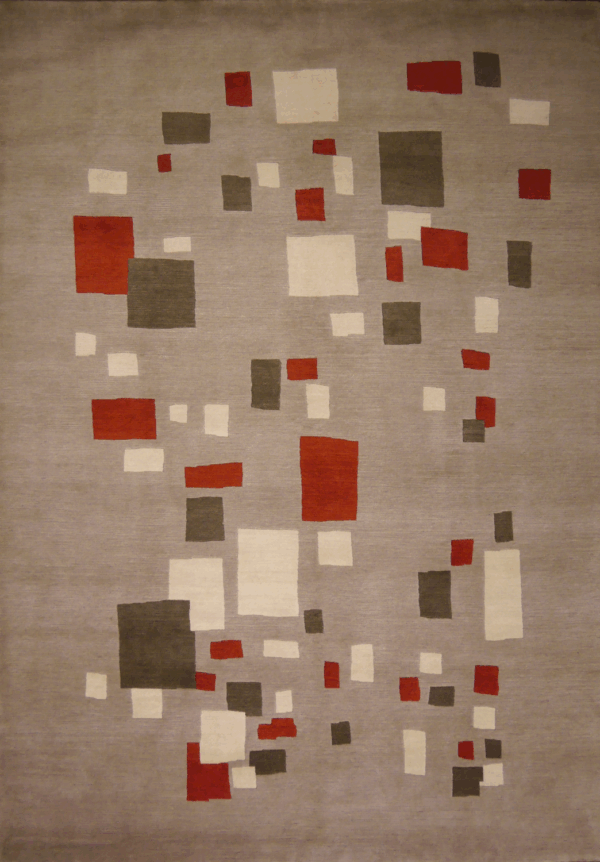 Alfombra Settlement gris, Nepal. 300x200 cms