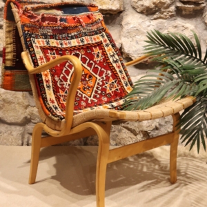 Alforja vintage Qashqai, Irán. 106x52 cms.