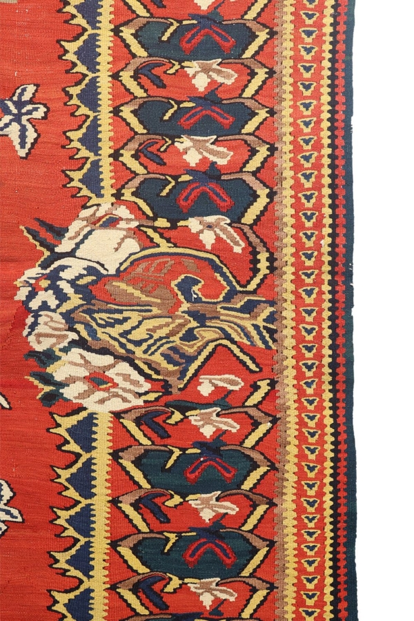 Antique kilim from Senneh, Iran. 290x155 cms. - Image 6