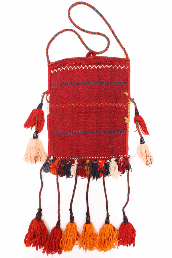 Bolsa o chanteh semi antigua Qashqai, Irán. 41x31 cms - Imagen 2