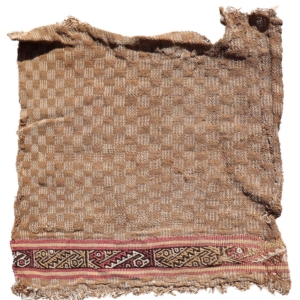 Chancay textile from Peru. 23x20 cms