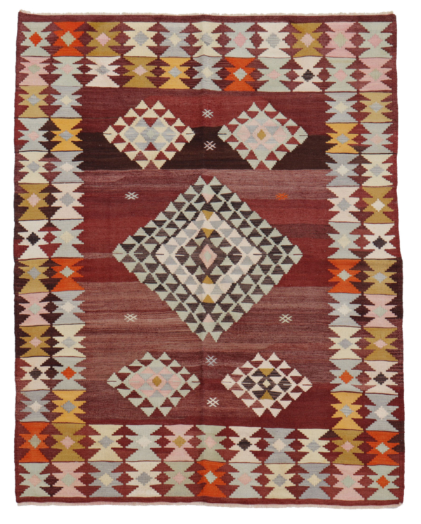 Semi-antique Mugla kilim, Turkey.  235x157 cms. - Image 2