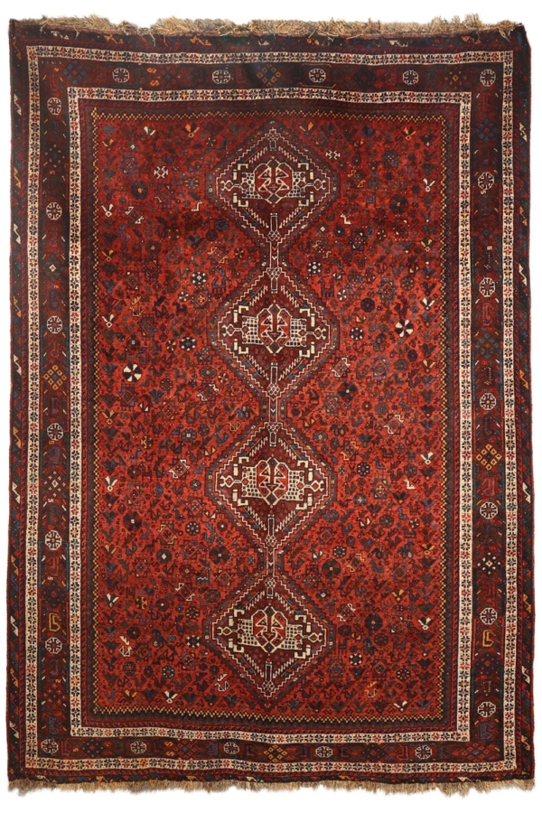 Alfombra antigua Khamseh árabe, Irán. 230x170 cms - Imagen 2