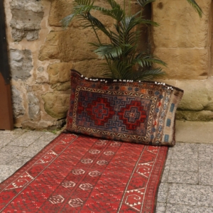 Alfombra vintage turcomana, Afganistán.191x107 cms