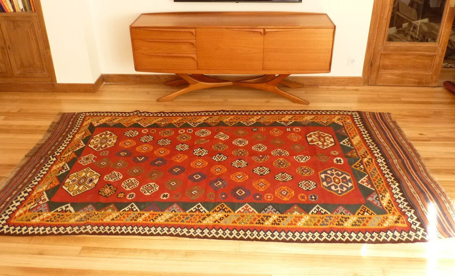 Kilim antiguo Qashqai, Irán. 296x168 cms - Imagen 3