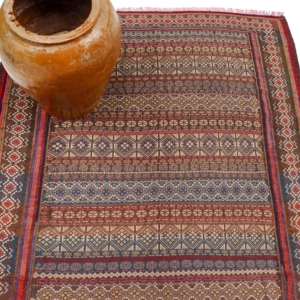 Vintage kilim from Sirjan, Iran. 242x136 cms