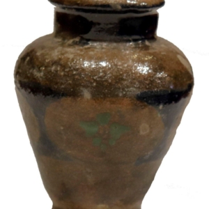 Pottery from Yazd, Iran 11 cms diatmetre x 17 cms