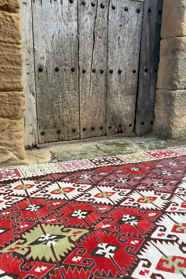 Kilim semi antiguo de Kirsehir, Turquía, 337x165 cms - Imagen 4