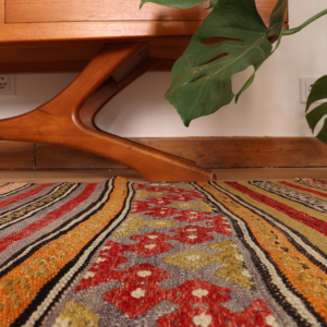 Vintage Selendi kilim from Turkey, 250x155 cms