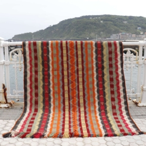 Kilim vintage Qashqai, Irán. 232x146 cms