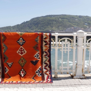 Kilim vintage Qashqai, Irán. 240x130 cms