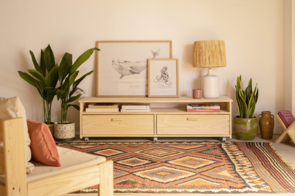 Kilim vintage Qashqai, Irán. 231x160 cms