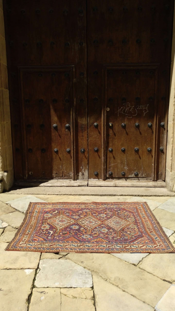 Antique Khamseh rug, Irán. 175x135 cms • Nómada