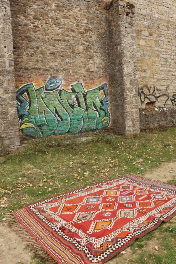 Vintage Qashqai kilim from Iran. 246x164 cms - Image 7