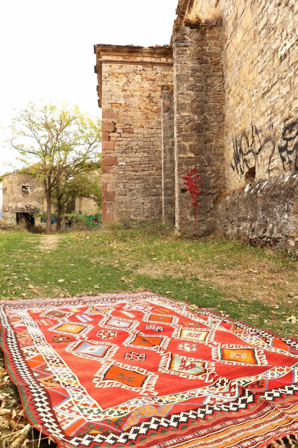 Vintage Qashqai kilim from Iran. 246x164 cms - Image 8