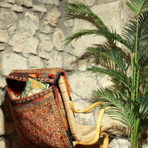 Alforja vintage Qashqai, Irán. 104x56 cms