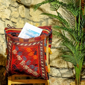 Alforja vintage Qashqai, Irán. 115x53 cms