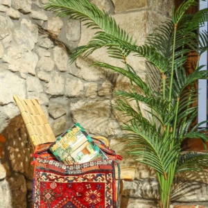 Alforja vintage Qashqai, Irán. 100x47 cms
