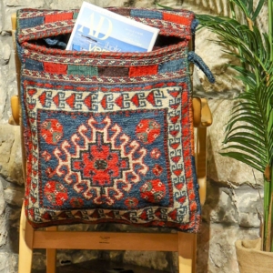 Alforja antigua Luri, Irán. 102x50 cms