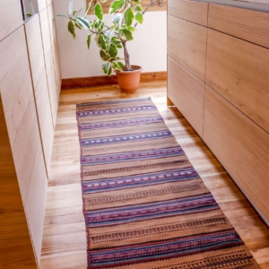 Kilim antiguo Baluch de Irán, 258x65 cms.