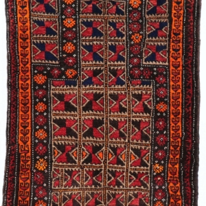 Vintage Baluch rug from Afghanistan. 129x86 cms