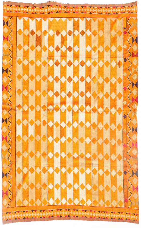 Antique silk Pulkhari from India or Pakistan. 230×142 cms
