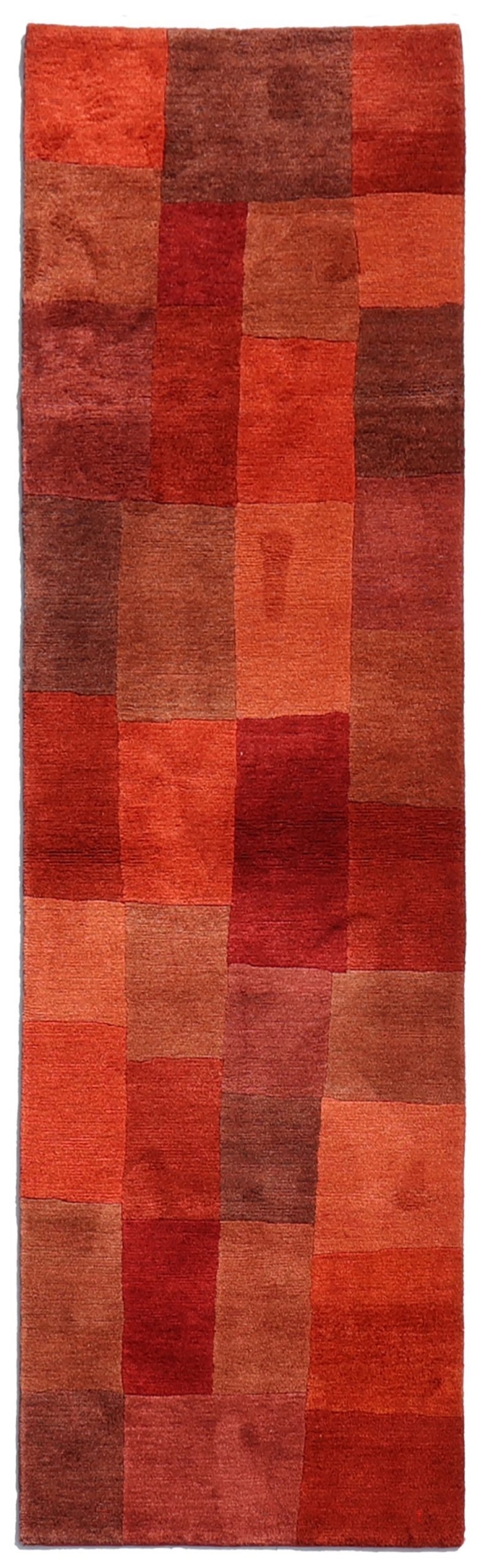Alfombra "Patchwork" de Nepal. 248x76 cms