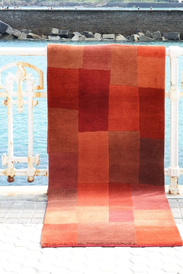 Alfombra "Patchwork" de Nepal. 248x76 cms - Imagen 2