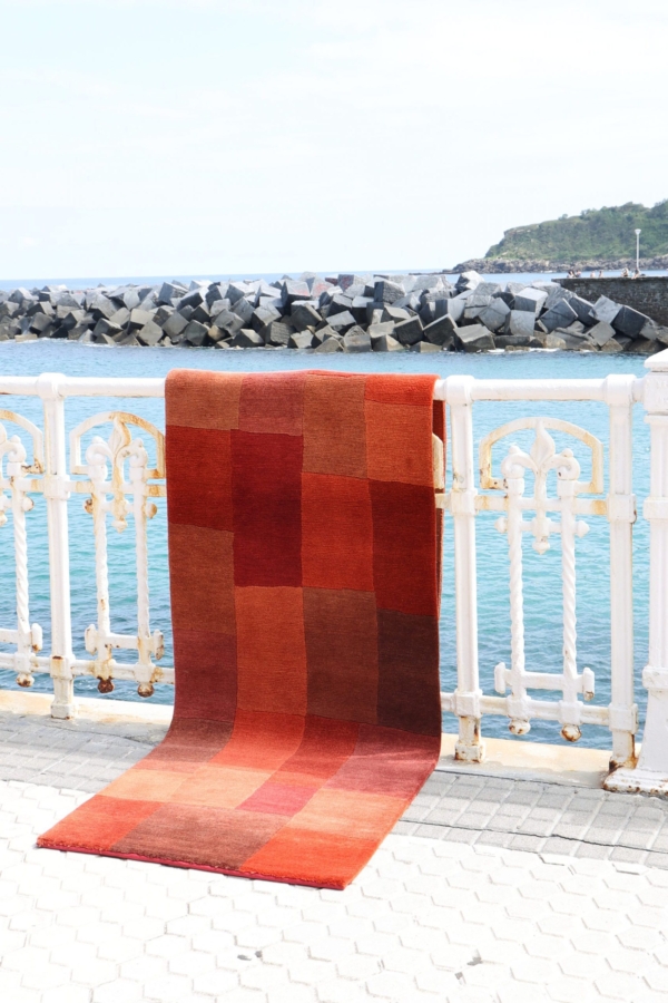 Alfombra "Patchwork" de Nepal. 248x76 cms - Imagen 5