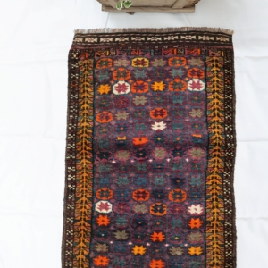 Antique Baluch rug from Afghanistan. 90x52 cms