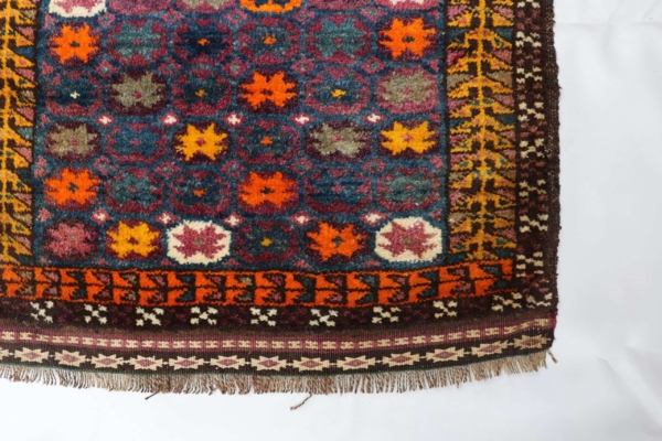 Alfombra antigua Baluch, Afghanistán. 90x52 cms - Imagen 3