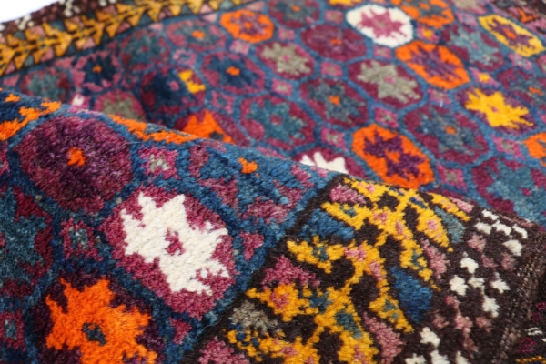 Alfombra antigua Baluch, Afghanistán. 90x52 cms - Imagen 2
