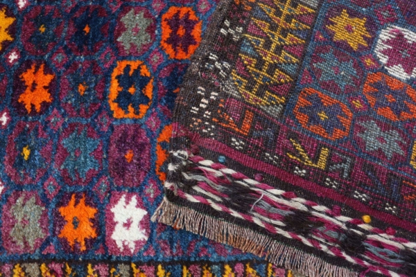 Alfombra antigua Baluch, Afghanistán. 90x52 cms - Imagen 4
