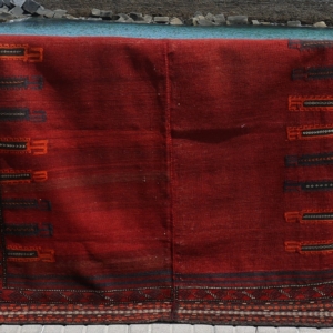 Semi-antique Baluch kilim from Afghanistan. 156x146 cms