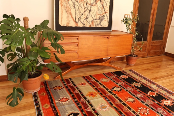 Kilim vintage de Sivas, Turquía. 205x143 cms - Imagen 7