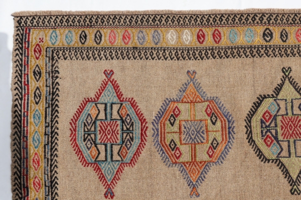 Semi antique Obruk kilim from Turkey. 150x128 cms - Image 3