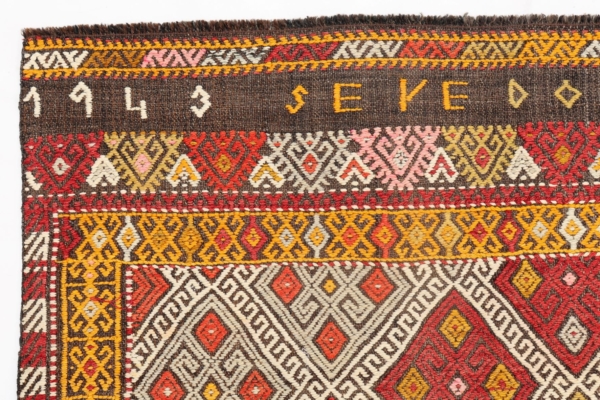 Semi antique kilim from Sivrihisar, Turkey. 143x96 cms. - Image 6