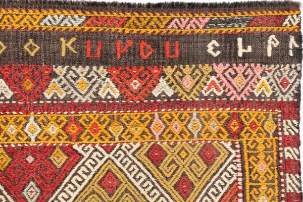 Semi antique kilim from Sivrihisar, Turkey. 143x96 cms. - Image 5