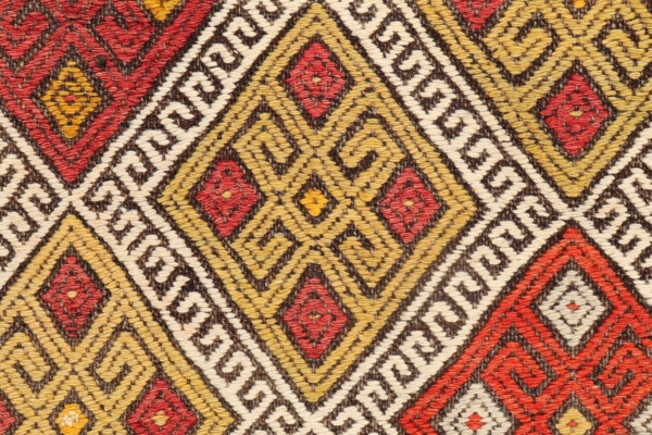 Semi antique kilim from Sivrihisar, Turkey. 143x96 cms. - Image 4