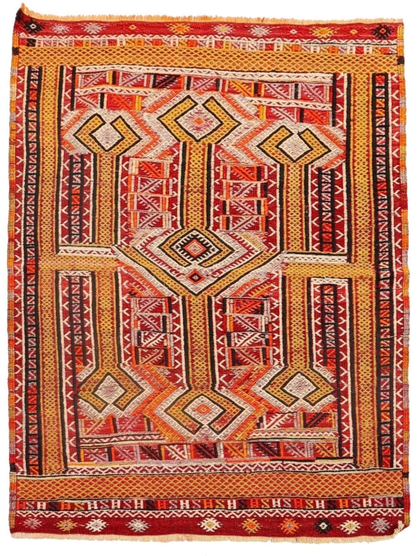 Semi-antique Fethiye kilim from Turkey. 135x102 cms - Image 2