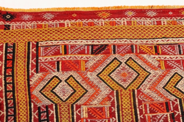 Semi-antique Fethiye kilim from Turkey. 135x102 cms - Image 3