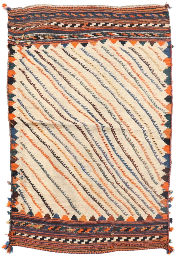 Kilim semi antiguo Qashqai, Irán. 144x100 cms - Imagen 2