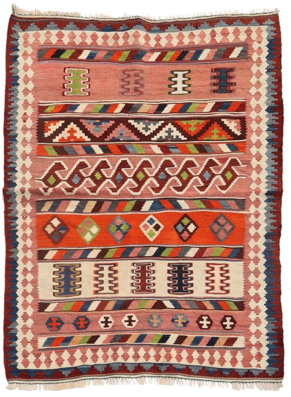 Vintage Qashqai kilim from Iran. 135x99 cms - Image 2