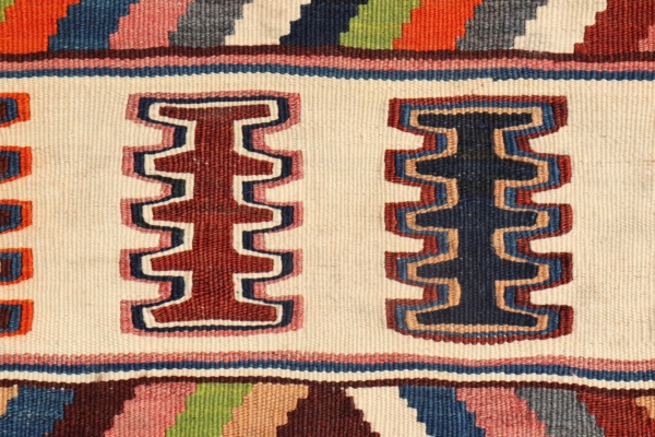 Vintage Qashqai kilim from Iran. 135x99 cms - Image 5