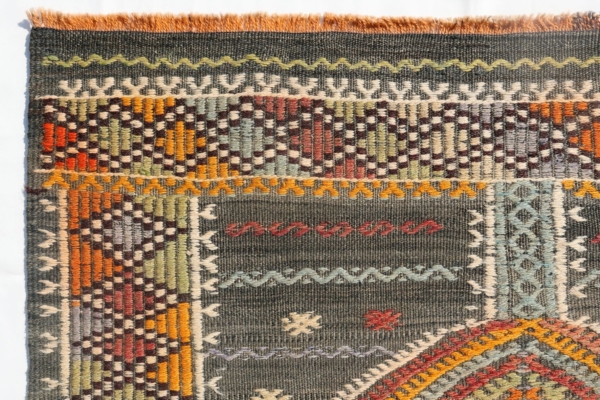 Kilim semi antiguo de Mugla, Turquía. 106x90 cms - Imagen 3