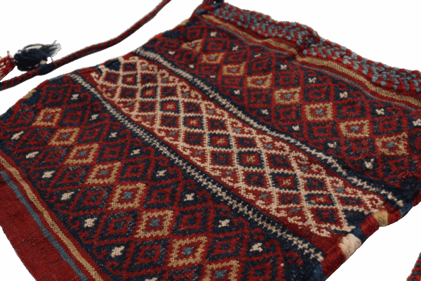 Semi-antique Qashqai rucksack or chanteh from Iran. 48x48 cms - Image 3