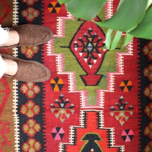 Vintage Turkish kilim. 159x100 cms