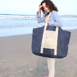 Organic hemp bags from Nepal. 60x47x20 cms