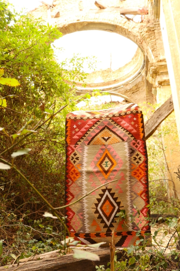 Vintage Kars kilim from Turkey, 125x73 cms