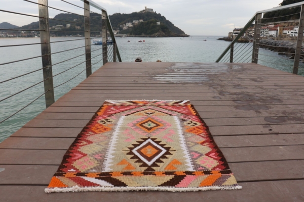 Vintage Kars kilim from Turkey, 125x73 cms - Image 5